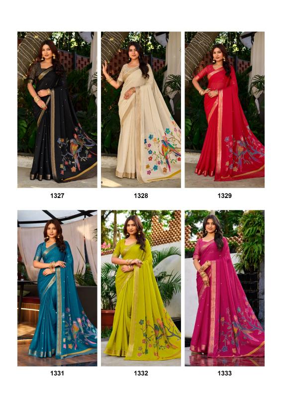 Sr senara parrot foil set saree wholesale
